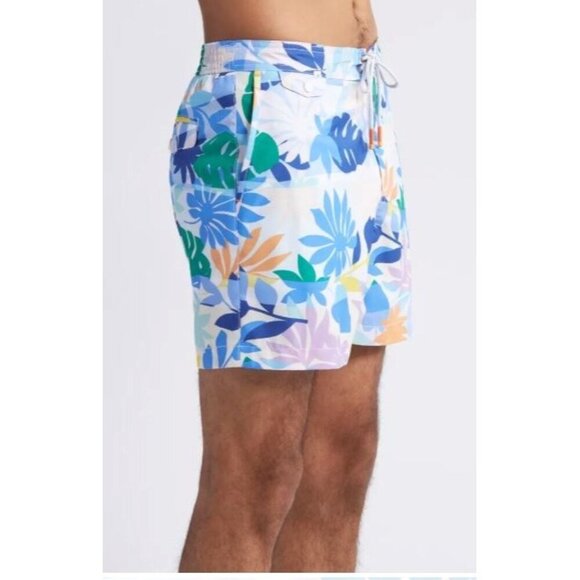 Tommy Bahama Mens Blue Tropical Luau Pockets Board Shorts Swimwear Sz XXL New - Picture 3 of 13